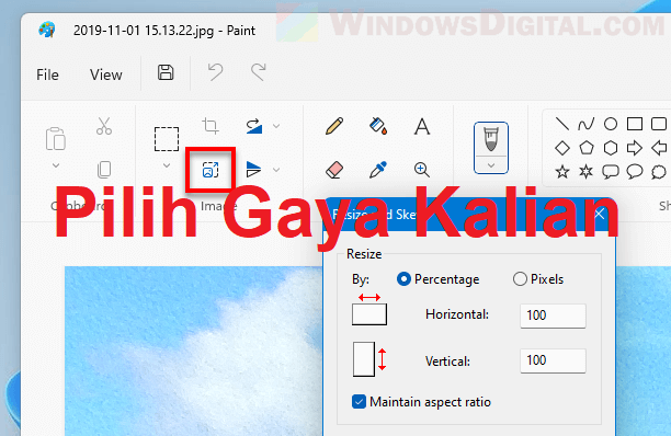 Resize-image-using-Paint-in-Windows-11 Fitur AI paint pada windows 11